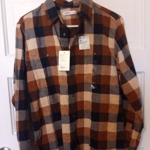 Sonoma Brown/tan flannel, new small